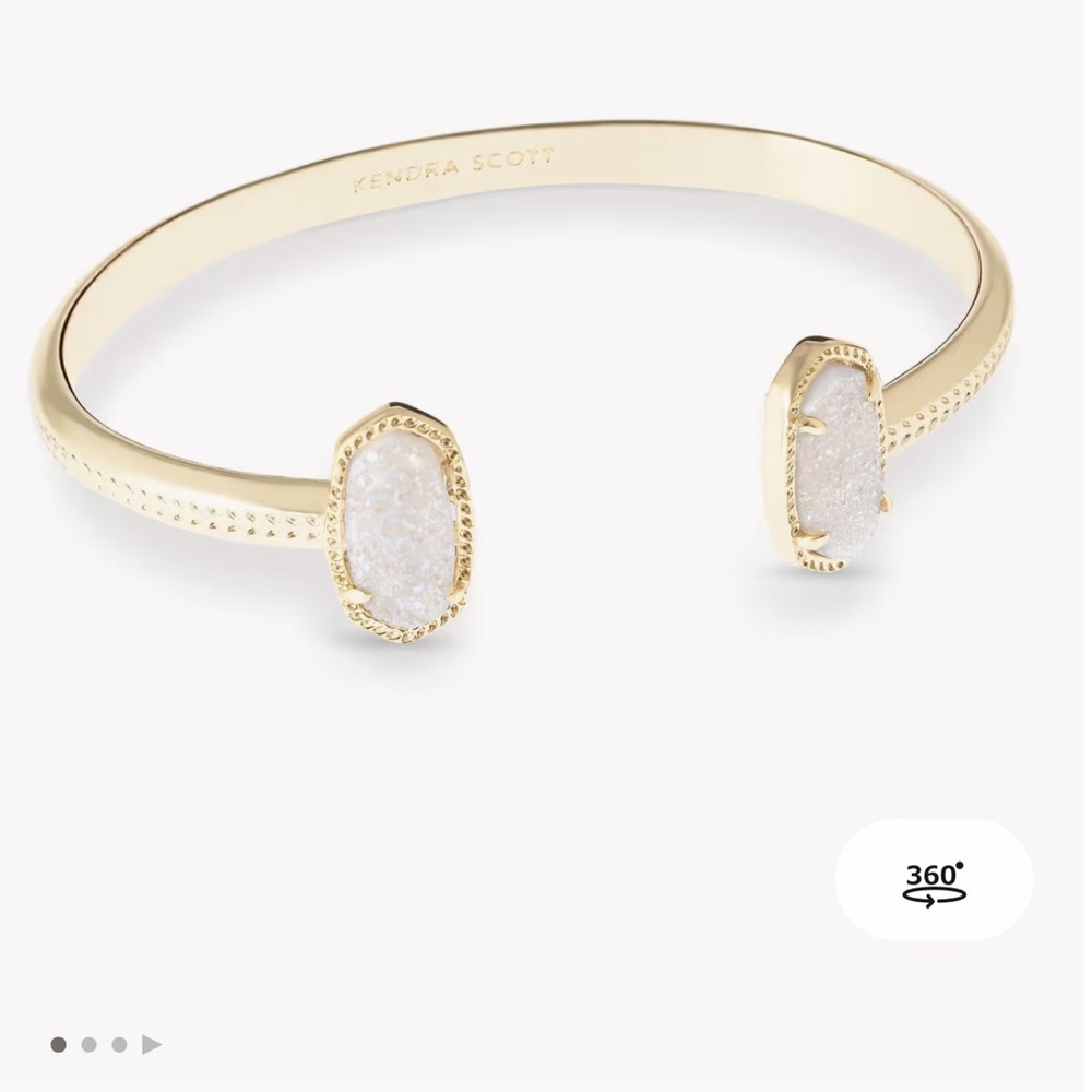 Kendra Scott Gold Bracelet with White Druzy